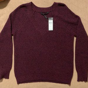 BCBGMaxazria Burgundy Combo Sweater S